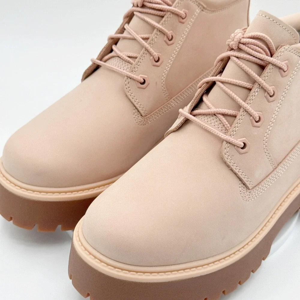 Timberland Stone Street Mid Lace Chukka Junior Girls 6.5 Junior Girls Pink NEW
